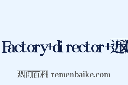 Factory+director+近义词是什么意思的图片